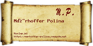 Márhoffer Polina névjegykártya